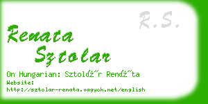 renata sztolar business card